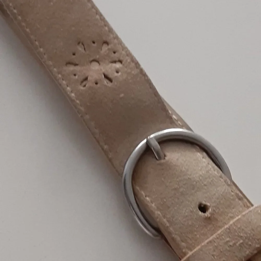 Kids Belt -Tan Suede laser cut